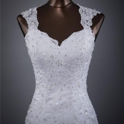 Beaded Embellished And Lace Appliques Sweetheart..