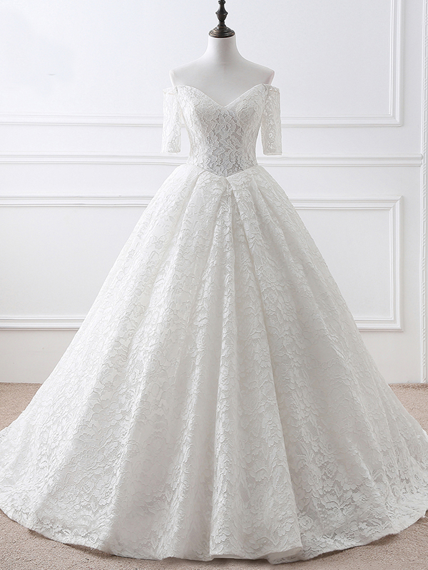Long Wedding Dress, A-line Wedding Dress, Sweet Heart Wedding Dress ...